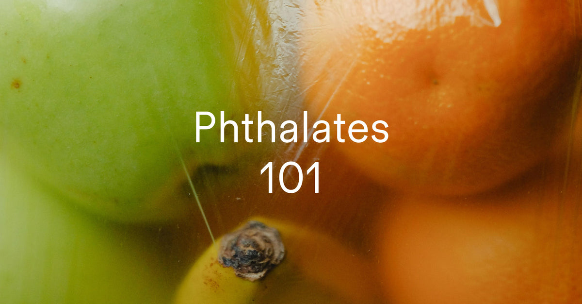 Phthalates 101 - close-up on fruit in plastic bag